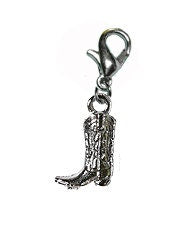 Silver Boot Charm | Western Charm | Shoe Charm | Cowgirl Boot Charm | Cowboy Boot Charm | Cowgirl Charm | Cowboy Charm