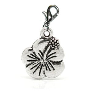 Hibiscus Flower Charm | Tropical Flower Charm | Hawaiian Charm | Flower Jewelry