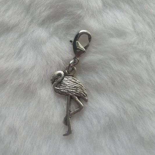 Flamingo Charm | Flamingo Jewelry | Florida Charm | Florida Jewelry | Bird Charm | Tropical Bird | Clip On Charm