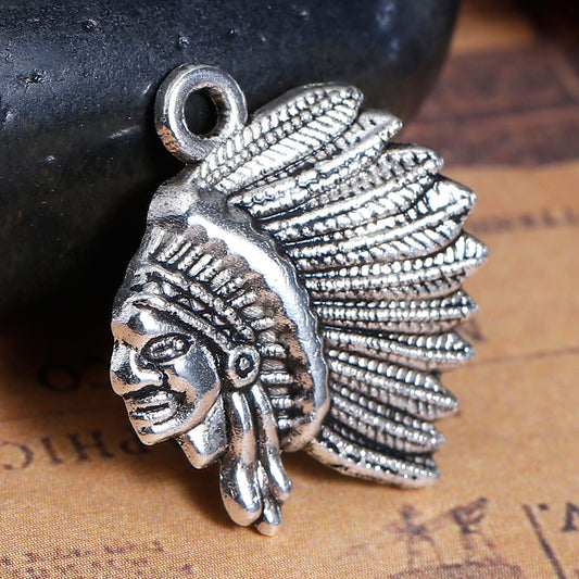 Native American Charm | Chief Warrior Charm | Native American Jewelry