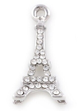 Eiffel Tower Charm |  Eiffel Tower Charm | Eiffel Tower Jewelry | Paris Souvenir | Rhinestone Eiffel Tower Pendant