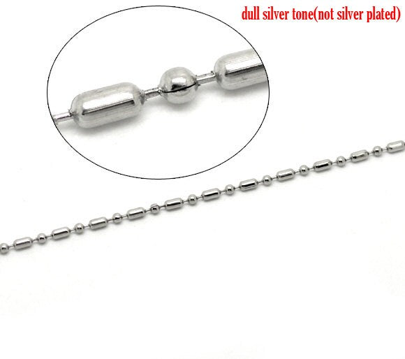 Custom Length Stainless Steel Ball Chain | 2.4mm | Bamboo Design | Bracelet Chain | Necklace Chain | Anklet Chain | Jewelry Chain