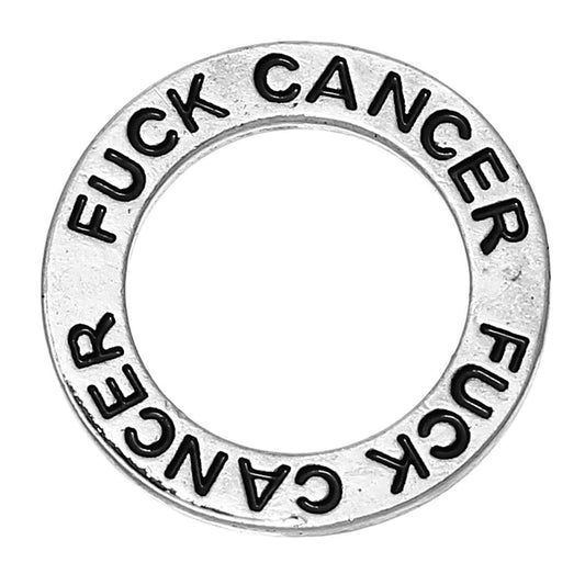 F*ck Cancer Washer Charm | Fuck Cancer Charm | Gift for Cancer Survivor | Gift for Oncologist