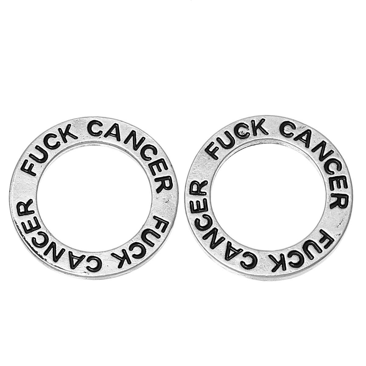 F*ck Cancer Washer Charm | Fuck Cancer Charm | Gift for Cancer Survivor | Gift for Oncologist