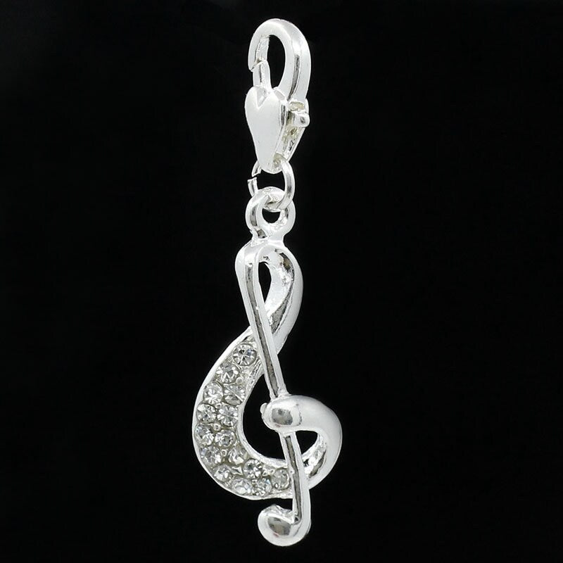 Treble Clef Charm | Rhinestone Treble Clef | Music Charm | Music Lover Gift | Musician Gift