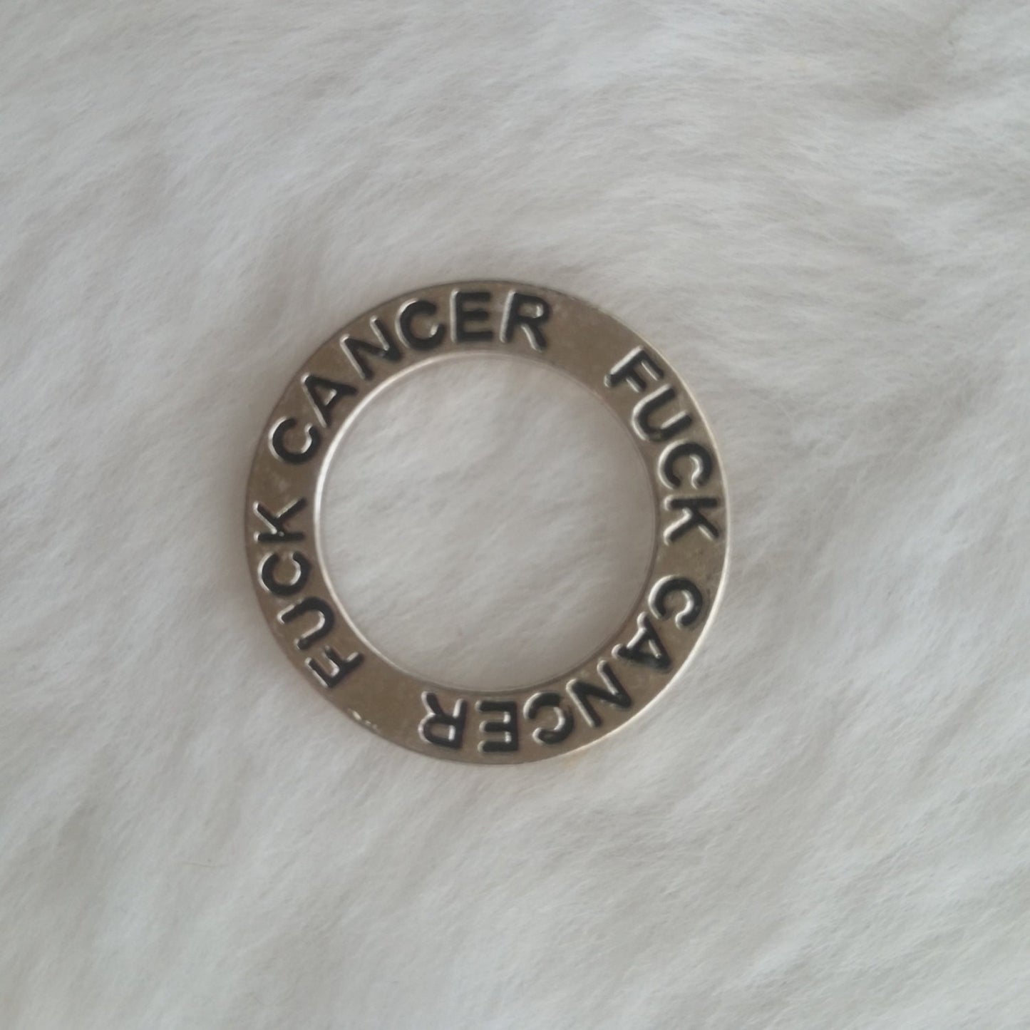 F*ck Cancer Washer Charm | Fuck Cancer Charm | Gift for Cancer Survivor | Gift for Oncologist