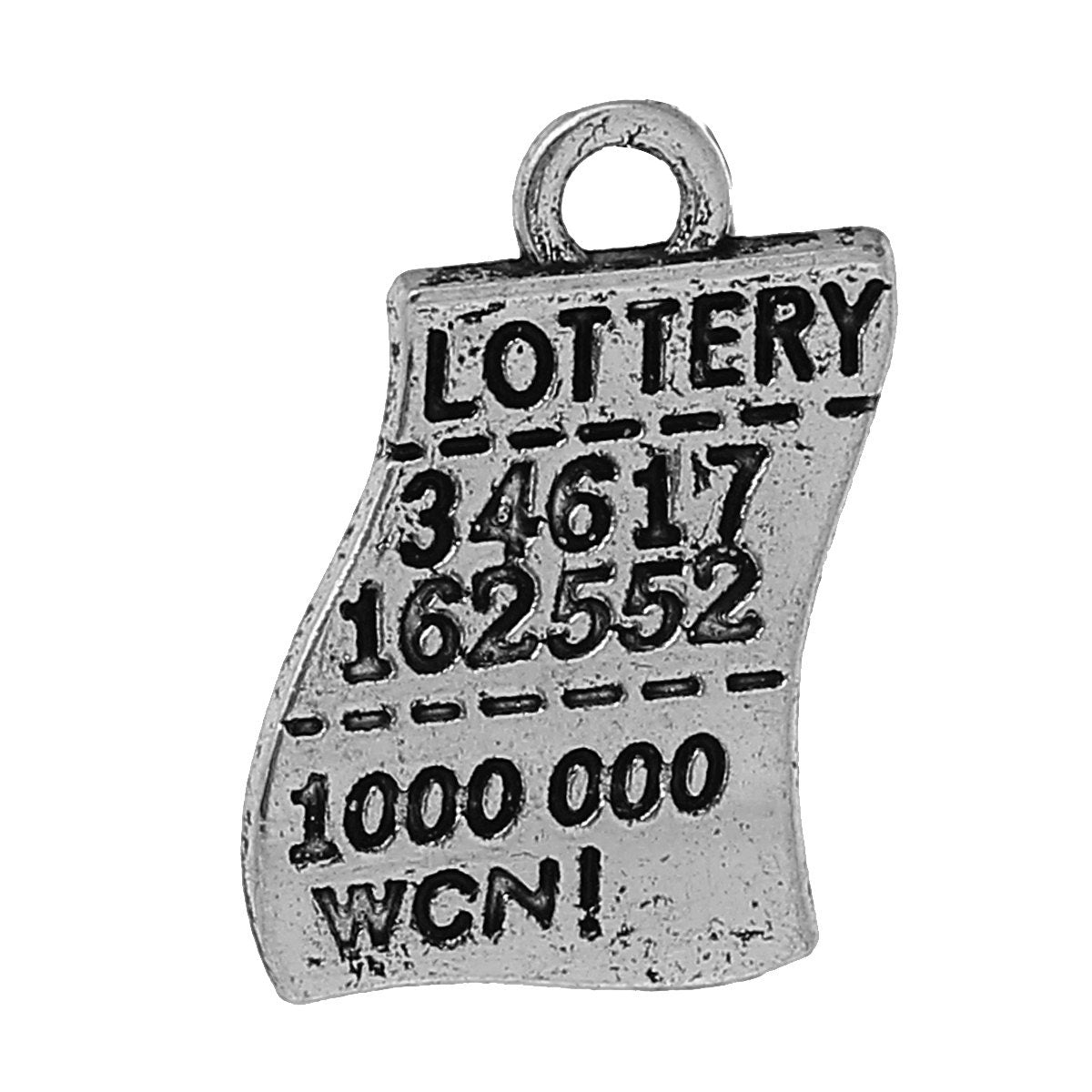 Lottery Ticket Charm | Lottery Charm | Lottery Jewelry | Lucky Charm | Winning Ticket