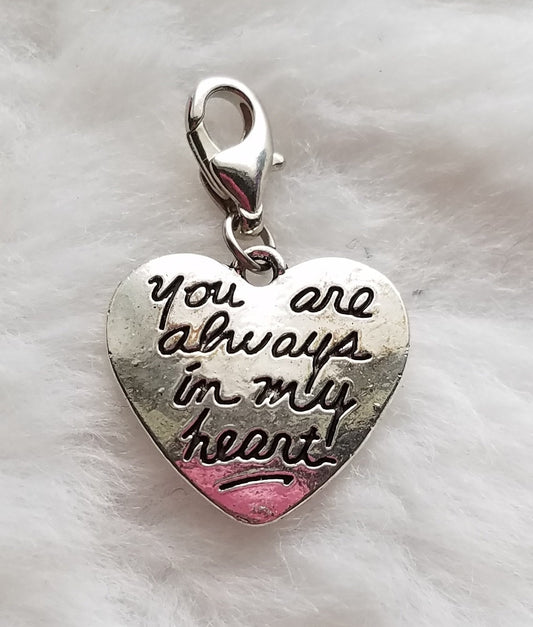 Always in My Heart Charm | Love Charm | Valentine Charm | Memorial Charm | Gift from Mom to Child