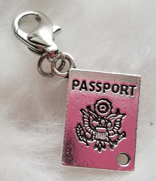 Passport Charm | Travel Charm | Passport Jewelry | Passport Pendant | Vacation Charm | Clip On Charm