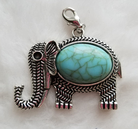 Elephant Pendant | Elephant Jewelry | Turquoise Elephant | Gift for Elephant Collector | Elephant Lover Gift