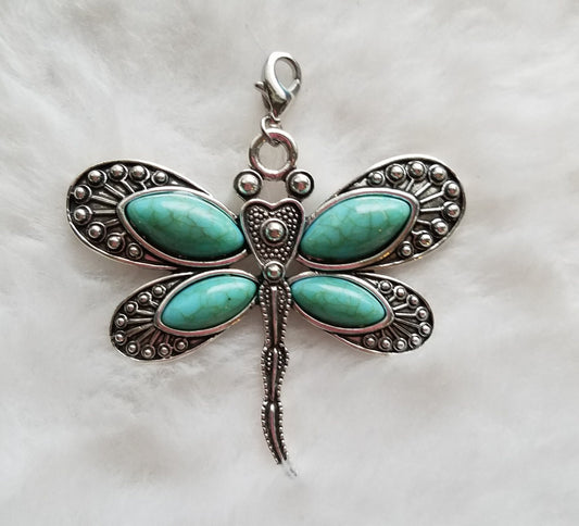 Dragonfly Statement Pendant | Dragonfly Pendant | Turquoise Dragonfly Pendant