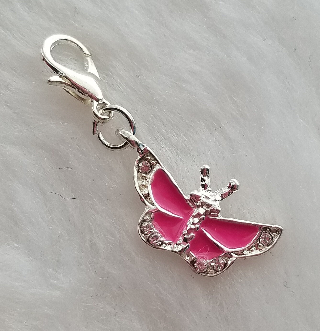 Pink Butterfly Charm | Butterfly Charm | Butterfly Jewelry | Butterfly Pendant | Charm for Bracelet