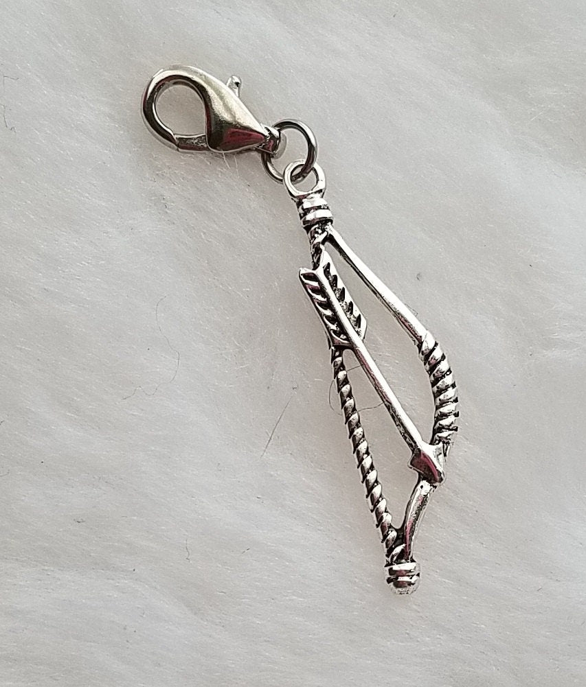 Bow and Arrow Charm | Bow and Arrow Jewelry | Archery Jewelry | Archery Gift