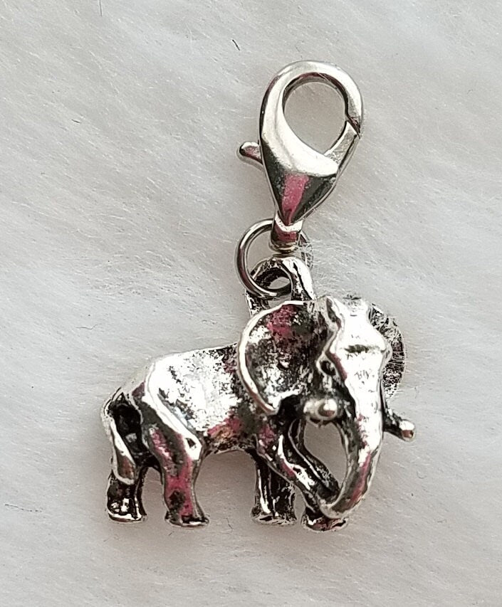 Elephant Charm | Silver Elephant Charm | Elephant Jewelry | Elephant Pendant