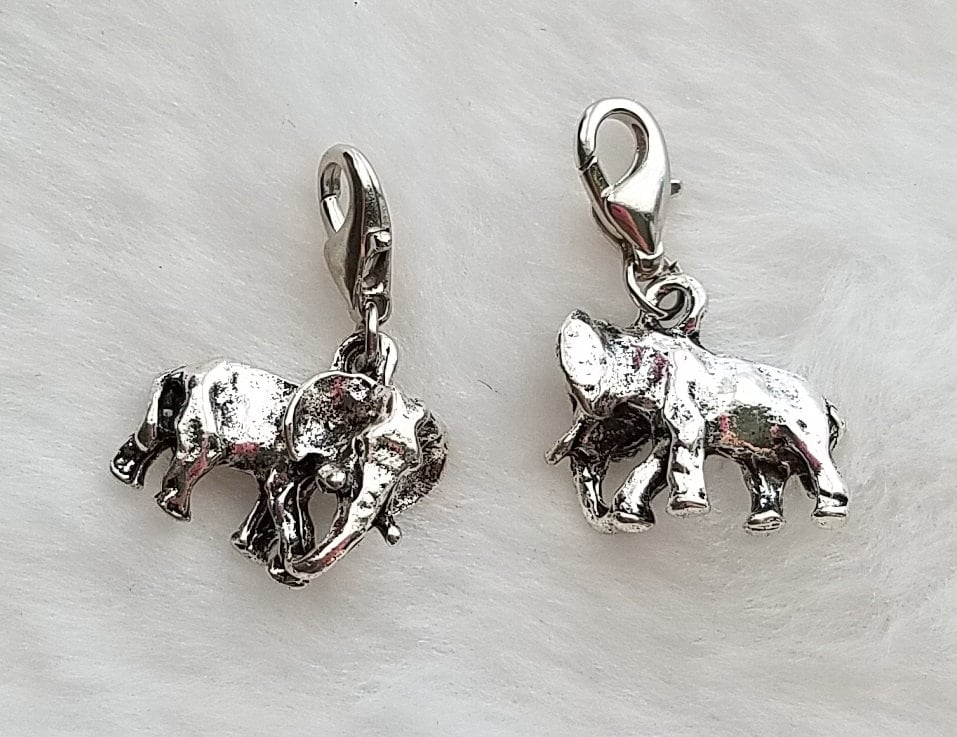 Elephant Charm | Silver Elephant Charm | Elephant Jewelry | Elephant Pendant