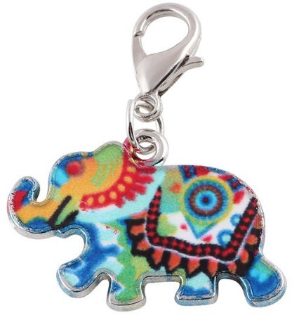 Elephant Charm | Colorful Elephant | Bohemian Elephant | Boho Elephant | Pachyderm Collector