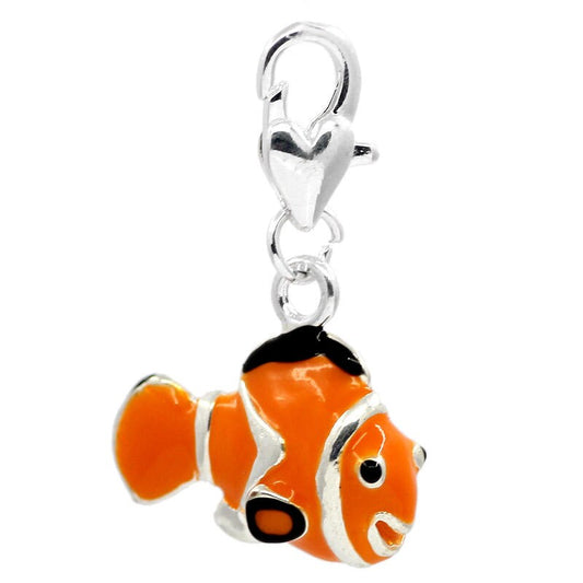 Clown Fish Charm | Clown Fish Jewelry | Marine Life Charm | Fish Charm | Gift for Aquarium Owner