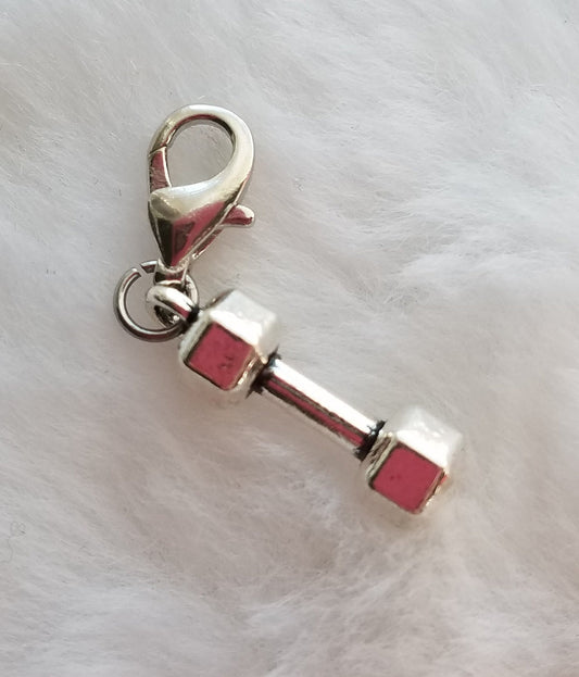 Petite Dumbbell Charm | Hand Weight Charm | Fitness Charm | Weight Lifting Charm | Fitness Jewelry | Exercise Charm