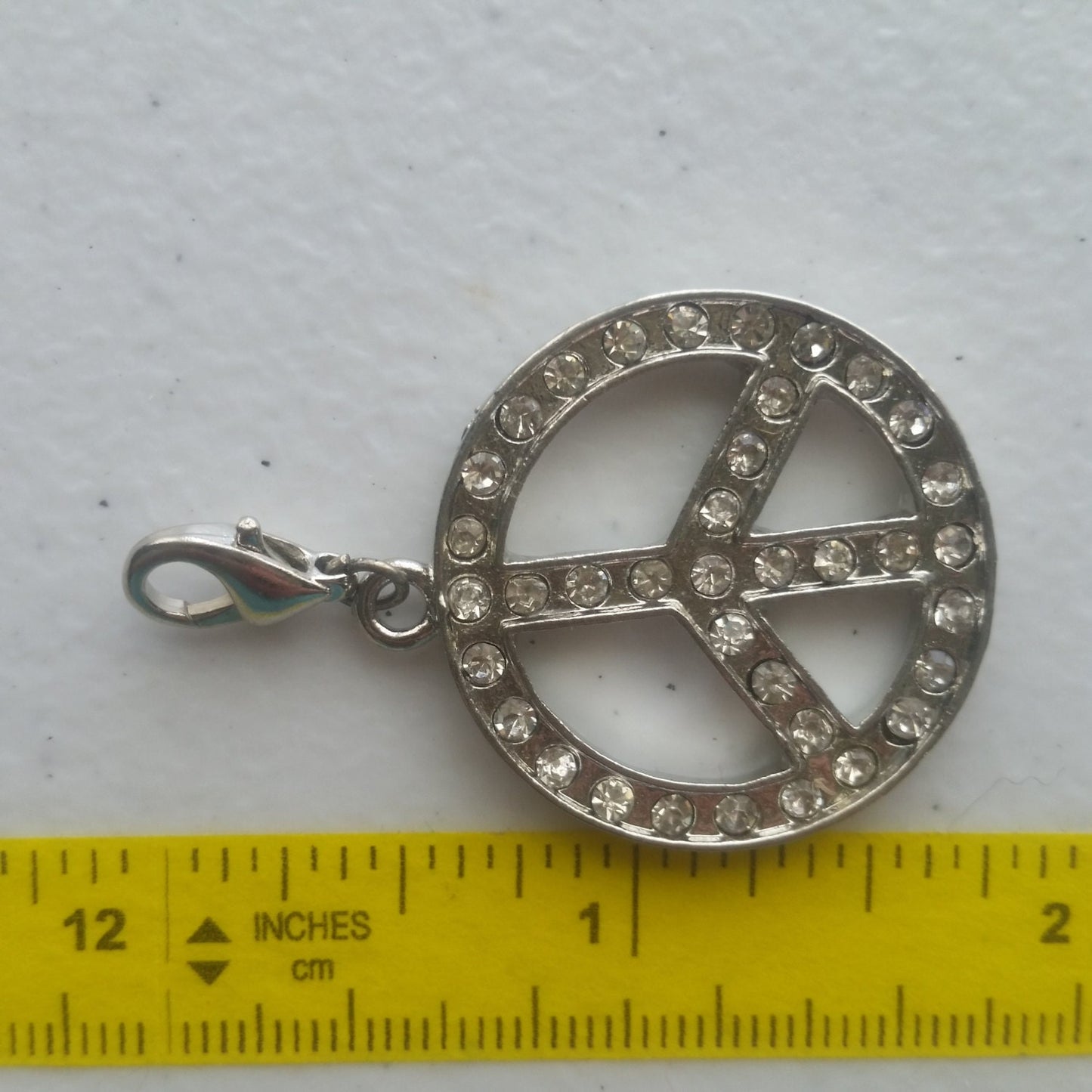 Peace Pendant | Peace Sign | Rhinestone Peace Sign | Bling Peace Sign | Peace Sign Charm | Peace Charm