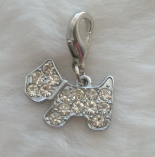 Schnauzer Charm | Terrier Charm | Rhinestone Schnauzer | Rhinestone Terrier | Gift for Schnauzer Mom | Gift for Terrier Mom