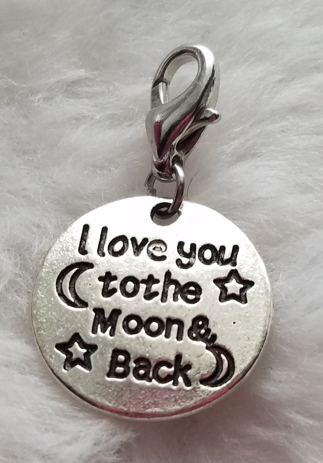 Love You to the Moon and Back Charm | Love You Charm | Valentine Jewelry | Gift for Son | Gift for Daughter | Jewelry Gift