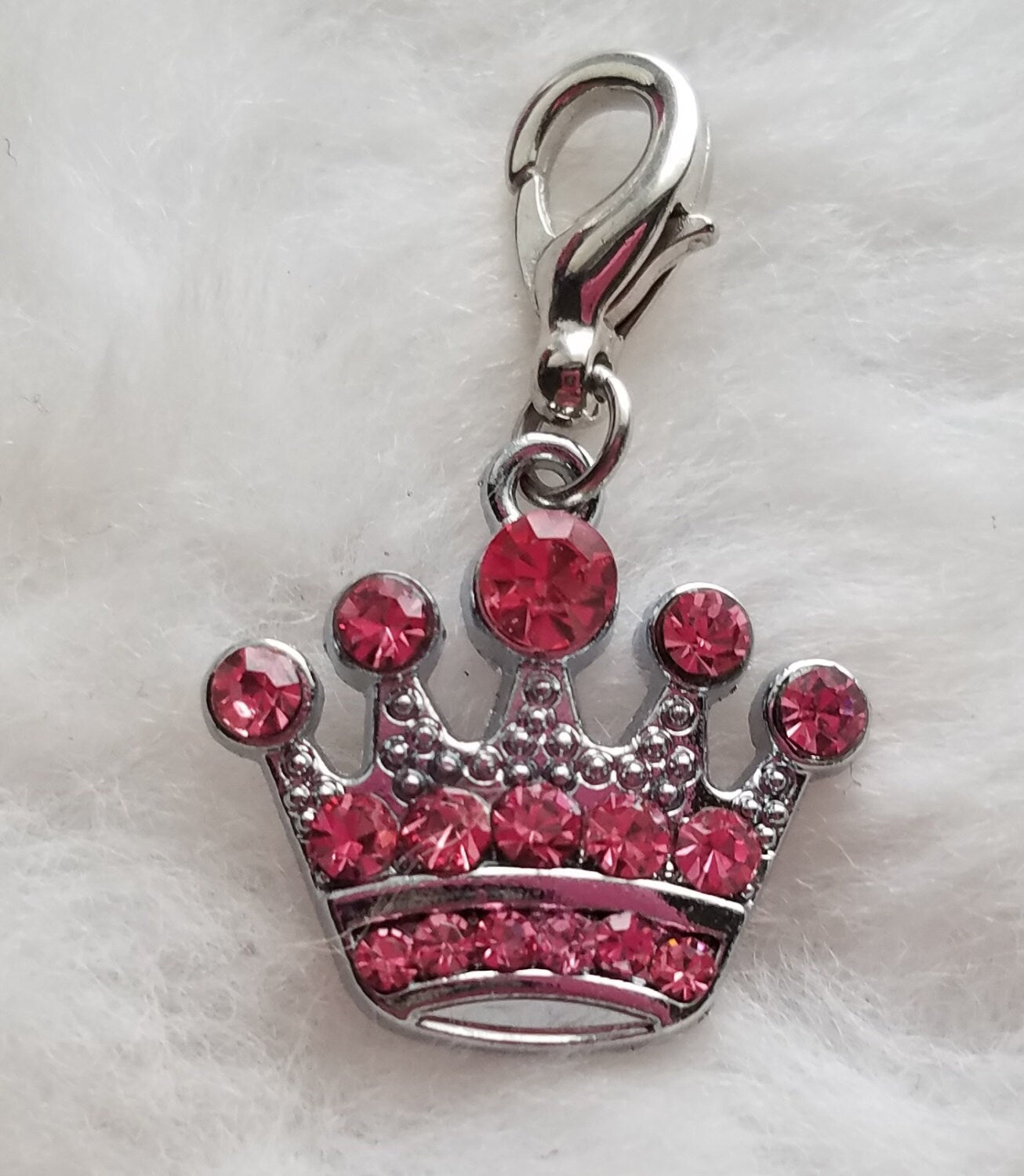 Pink Princess Crown Charm | Princess Jewelry | Princess Charm | Crown Jewelry | Pageant Gift | Pageant Jewelry