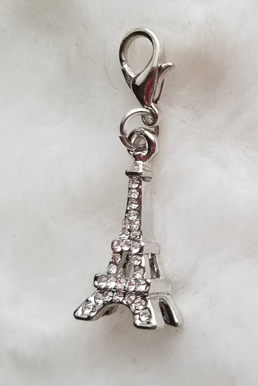 Eiffel Tower Charm |  Eiffel Tower Charm | Eiffel Tower Jewelry | Paris Souvenir | Rhinestone Eiffel Tower Pendant