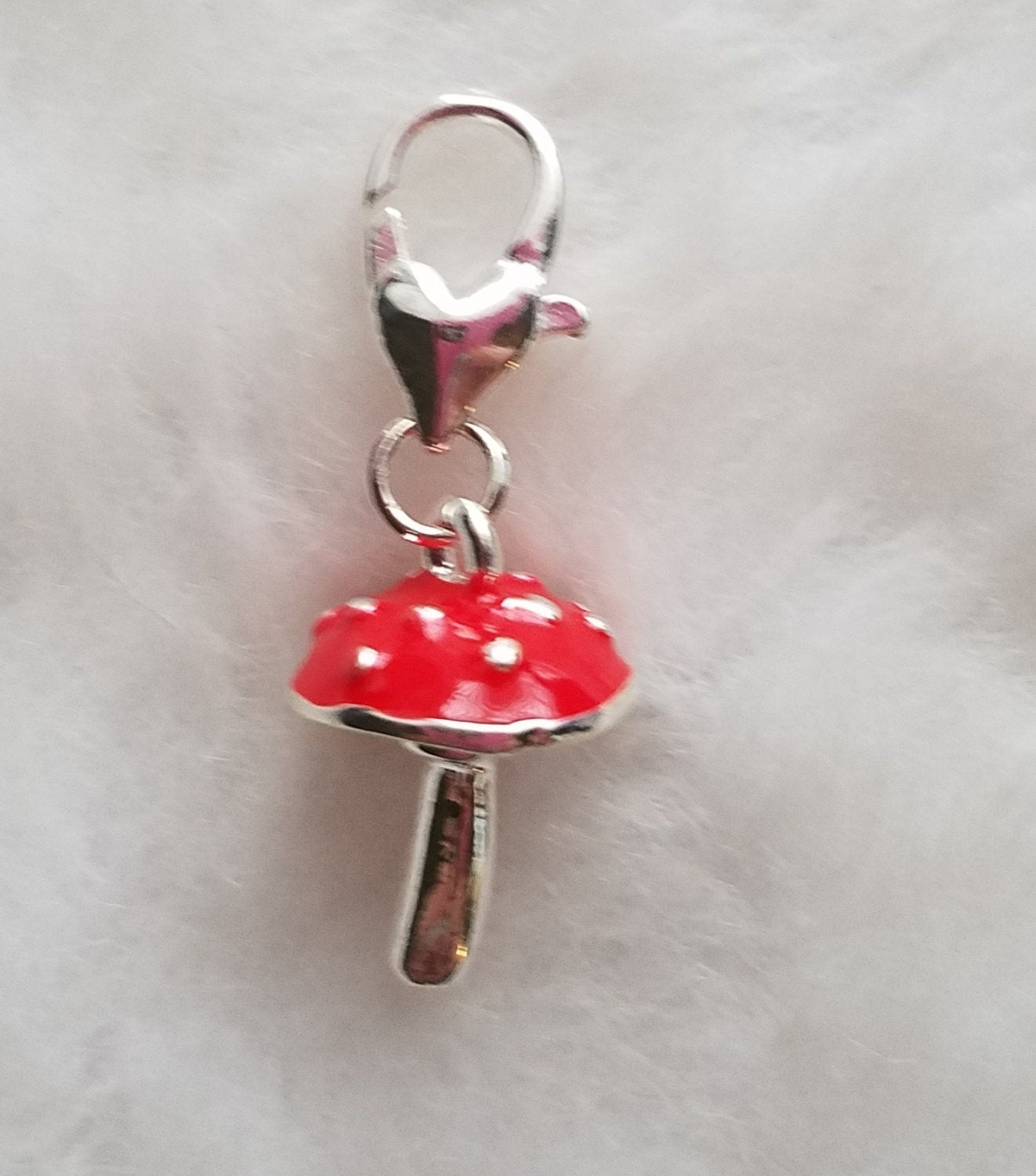 Red Mushroom Charm | Polka Dot Mushroom Charm | Mushroom Jewelry | Nature Charm | Cooking Charm | Food Charm | Food Jewelry | Fairy Charm