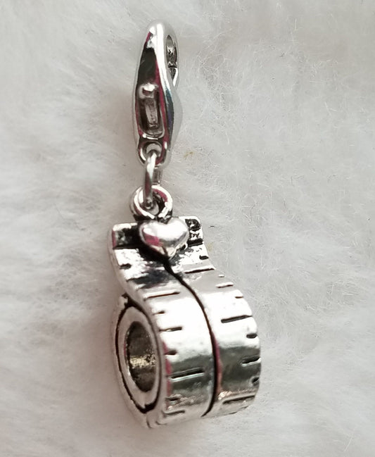 Tape Measure Charm |  Sewing Gift | Seamstress Gift | Sewing Charm | Quilter Gift | Quilting Charm