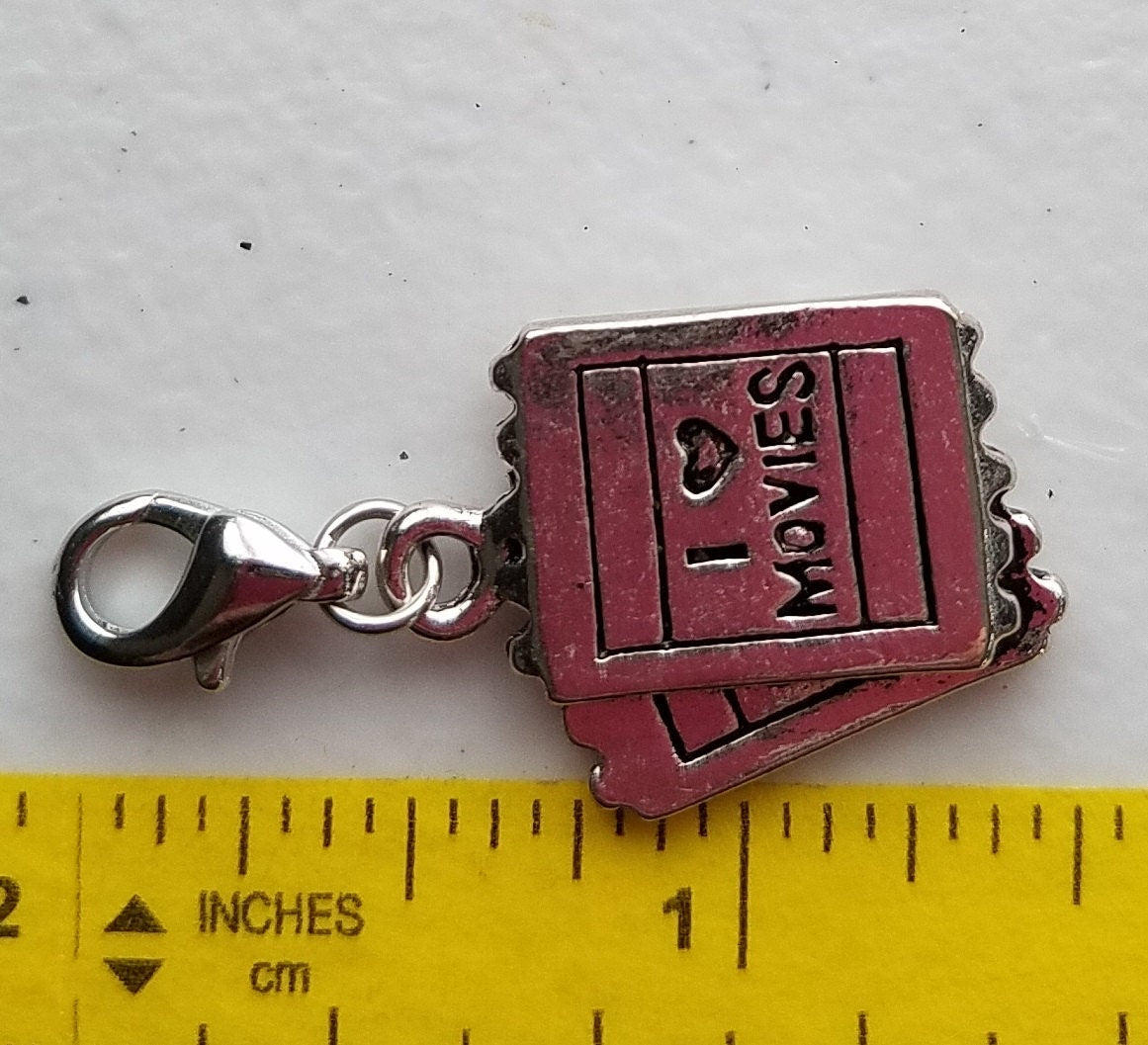 Movie Ticket Charm | Movie Charm | Movie Lover Gift | Movie Lover Charm | Charm for Bracelet