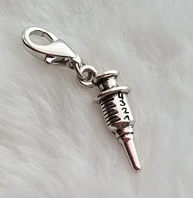 Syringe Charm | Nurse Jewelry | Injection Syringe charm | Medical Jewelry | Nurse Gift