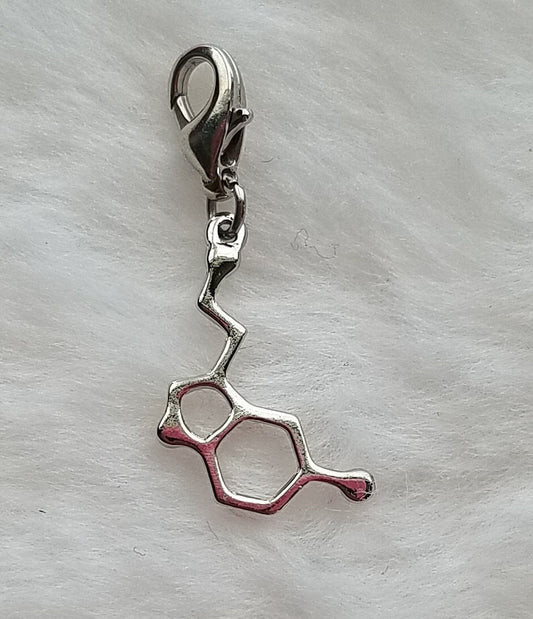 Serotonin Charm | Serotonin Pendant | Chemical Jewelry | Gift for Biologist | Science Geek Gift