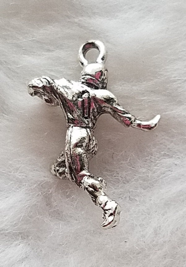 Football Player Charm | Football Player Jewelry | Football Jewelry | Football Mom Gift | Sterling Silver Plated Pewter