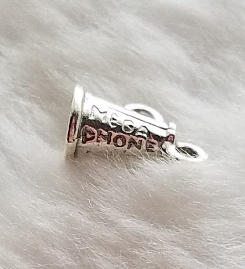 Cheerleader Megaphone Charm | Cheerleader Jewelry | Cheerleader Charm | Cheerleader Gift | Sterling Silver Plated Pewter