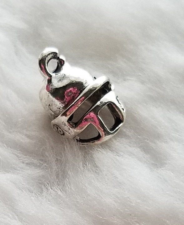 Football Helmet Charm | Football Charm | Football Jewelry | Football Mom Gift | Cheerleader Gift | Sterling Silver Plated Pewter