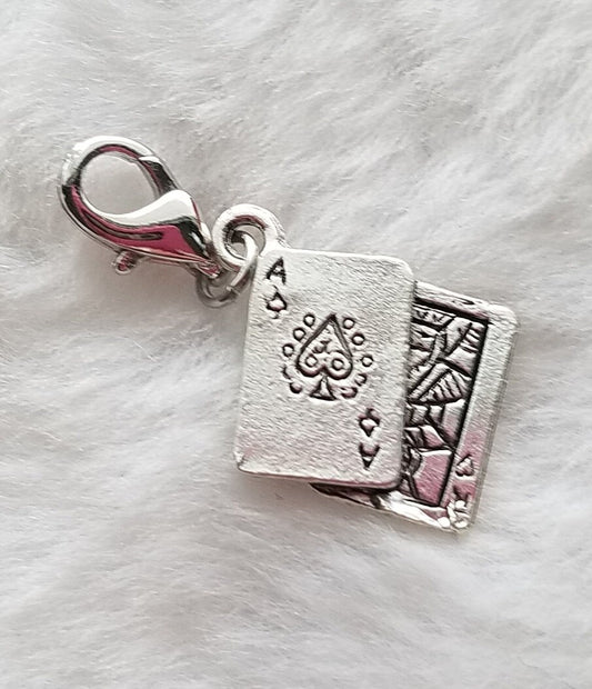 Playing Card Charm | Blackjack Charm | Casino Charm | Las Vegas Charm | Sterling Silver Plated Pewter