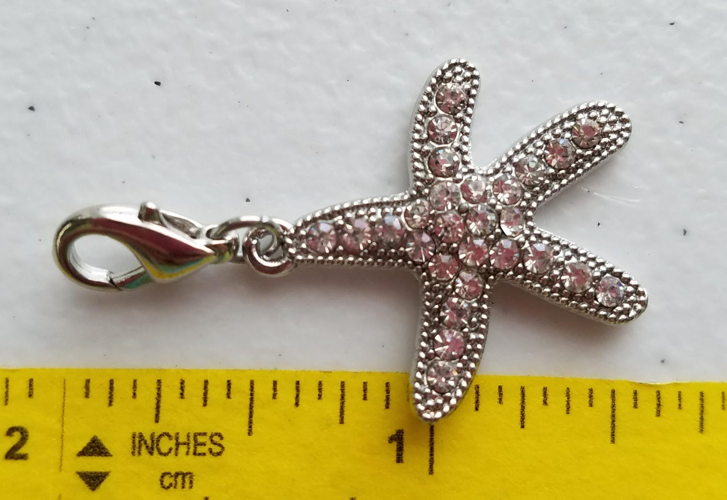 Starfish Charm | Rhinestone Starfish | Starfish Jewelry | Starfish Pendant | Mermaid Charm | Clip On Charm | Charm for Bracelet