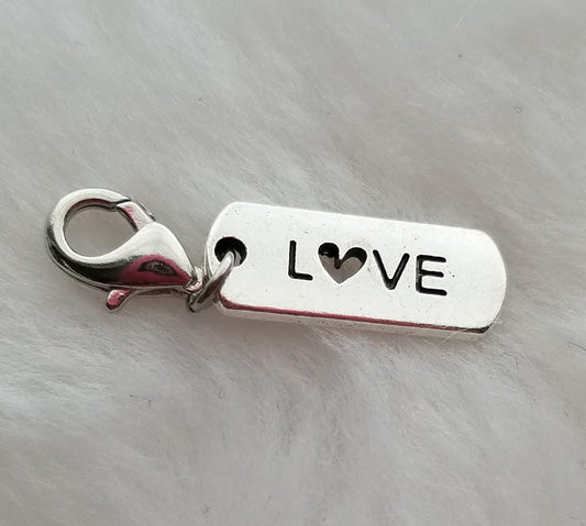 Love Tag Charm | Love Charm | Valentine Charm | Valentine Gift | Gift for Love | Love Gift | Lover Gift