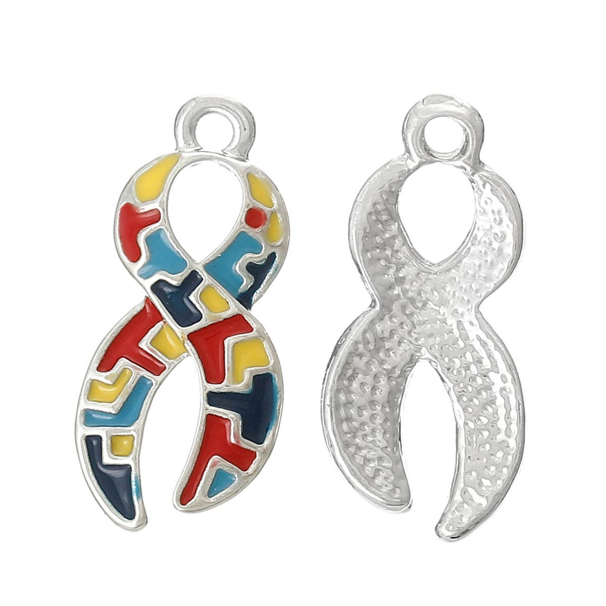 Autism Awareness Ribbon | Autism Charm | Autism Puzzle Piece | Autism Gift | Autism Ribbon