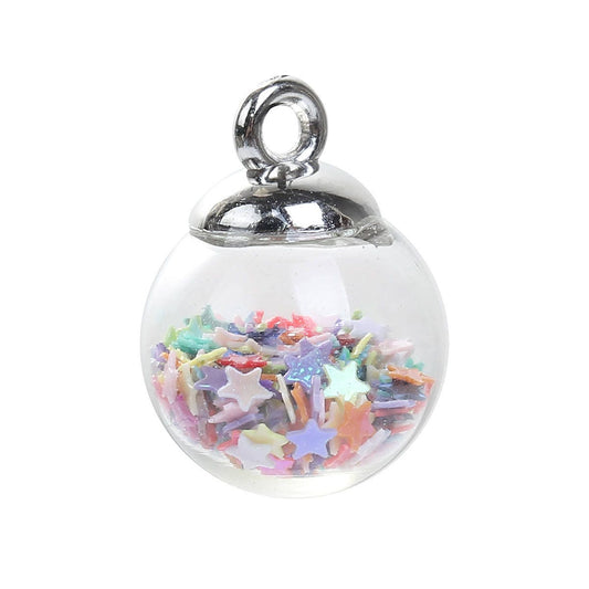 Glass Bubble Charms | Star Globe Charms | Celestial Charm | Glass Charm