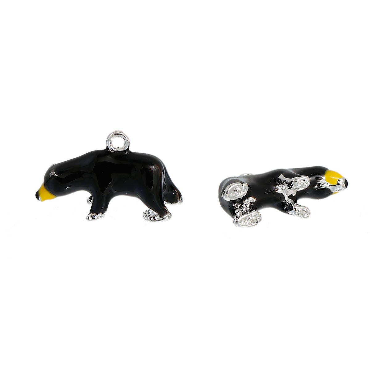 Black Bear Charm | Bear Jewelry | Bear Mascot Charm | Bear Pendant | Clip On Charm