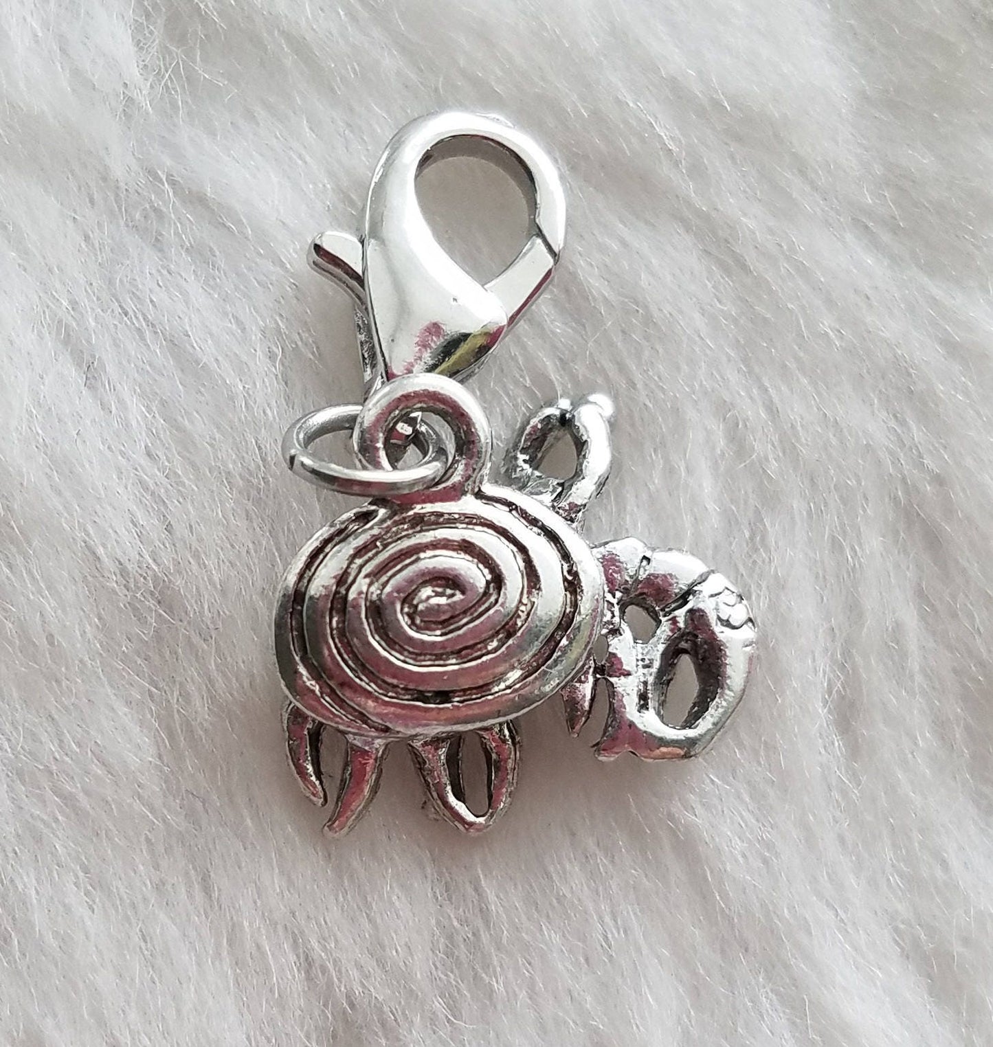 Hermit Crab Charm | Sterling Silver Plated Pewter | Gift for Hermit Crab Owner | Hermit Crab Jewelry | Hermit Crab Gift