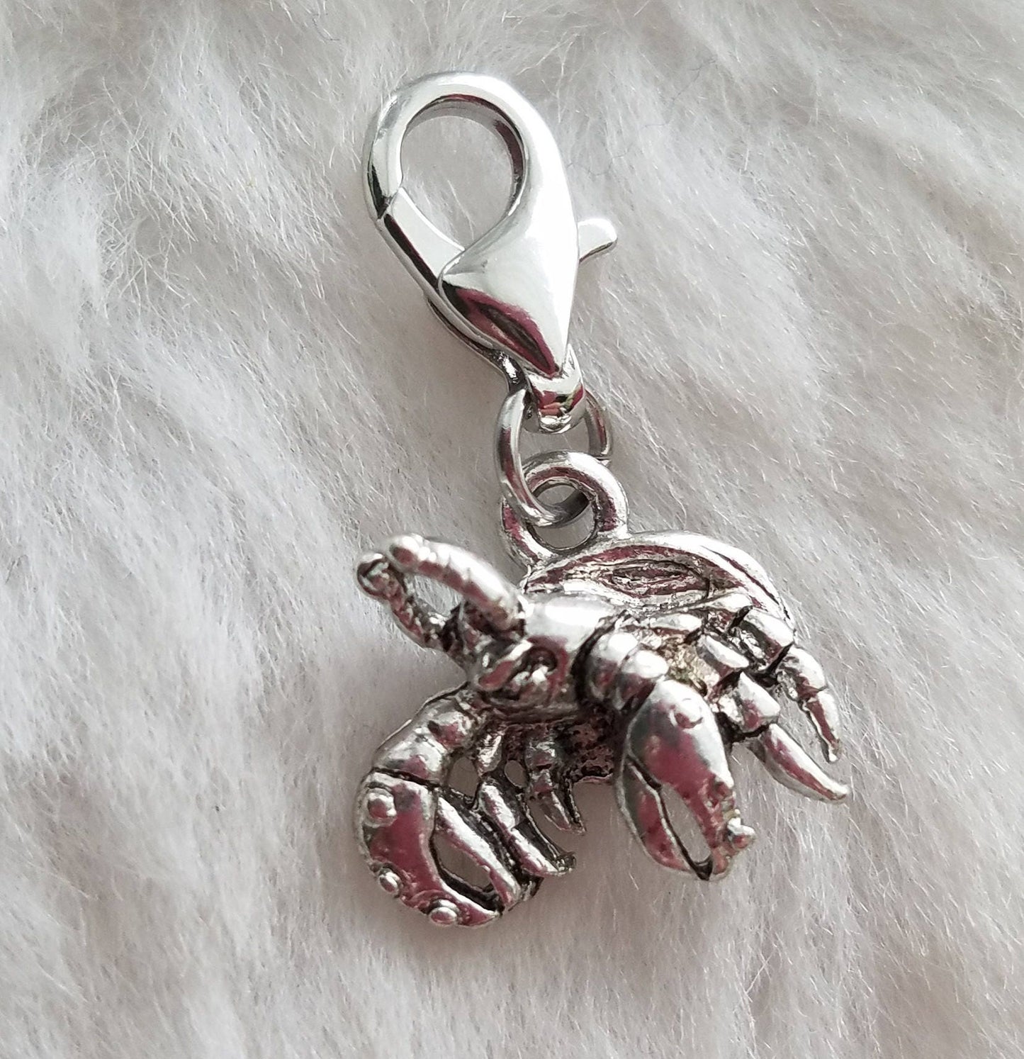 Hermit Crab Charm | Sterling Silver Plated Pewter | Gift for Hermit Crab Owner | Hermit Crab Jewelry | Hermit Crab Gift