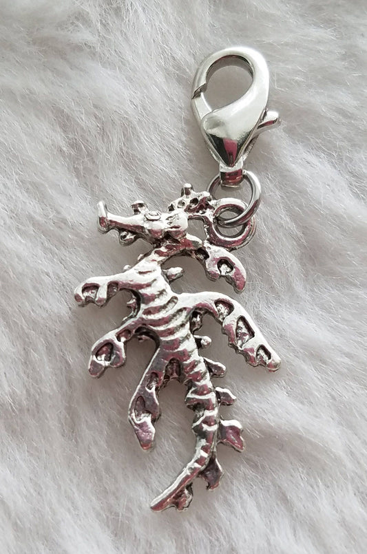 Australian Sea Dragon Charm | Seahorse Charm | Ocean Charm | Mermaid Charm | Beach Charm | Sterling Silver Plated Pewter