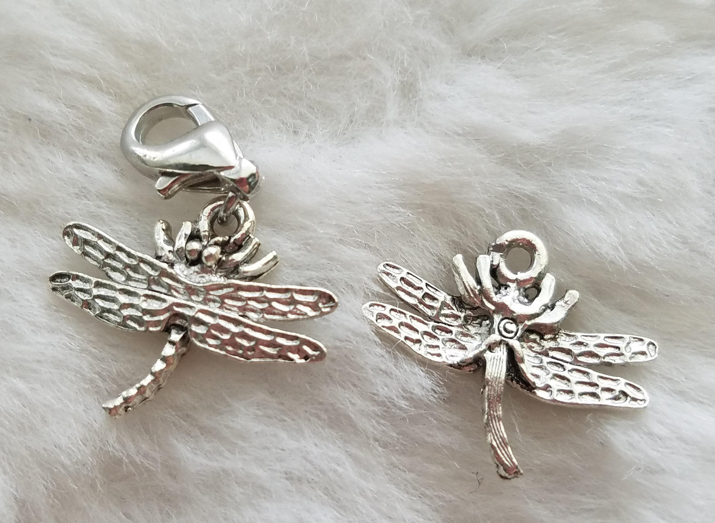 Dragonfly Charm | Sterling Silver Plated Pewter | Gift for Mom | Gift for Best Friend | Gift for Dragonfly Lover | Dragonfly Gift