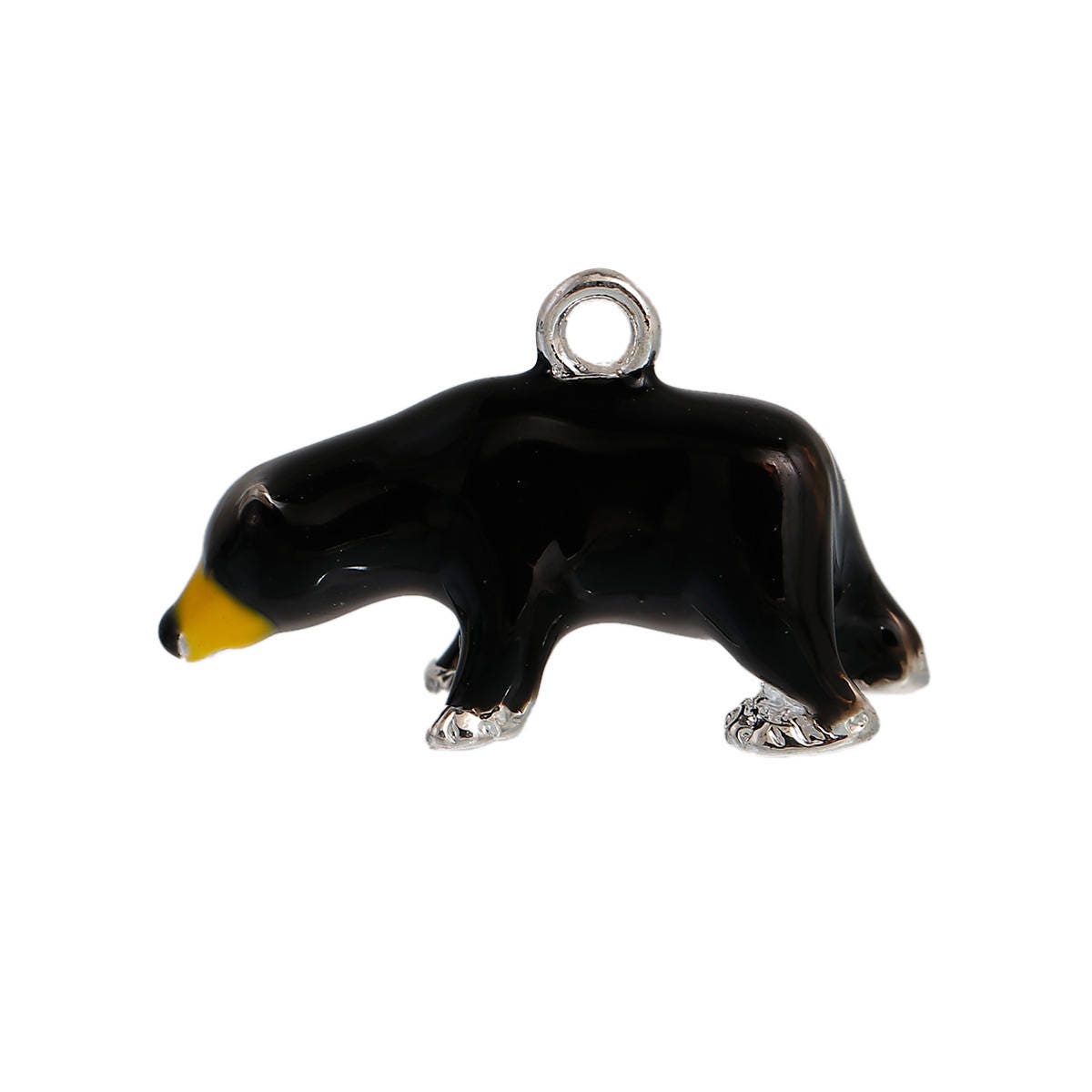 Black Bear Charm | Bear Jewelry | Bear Mascot Charm | Bear Pendant | Clip On Charm