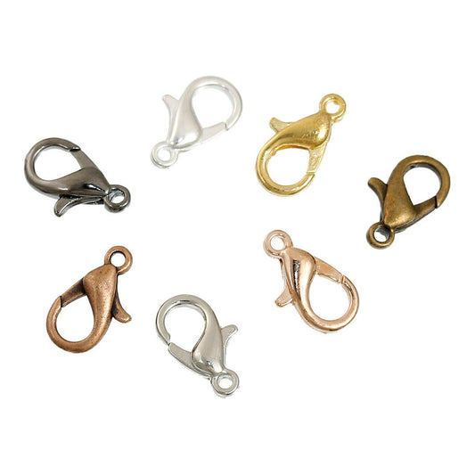 Lobster Clasps | Different colors | Jewelry Clasps | Jewelry Findings | 140 clasps (20 of each color)