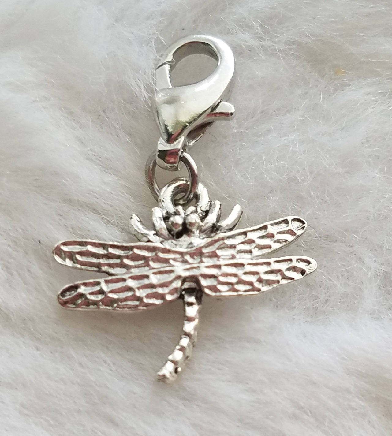 Dragonfly Charm | Sterling Silver Plated Pewter | Gift for Mom | Gift for Best Friend | Gift for Dragonfly Lover | Dragonfly Gift