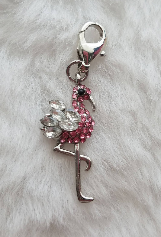 Flamingo Charm | Rhinestone Flamingo Jewelry | Pink Flamingo Charm | Flamingo Collector Gift