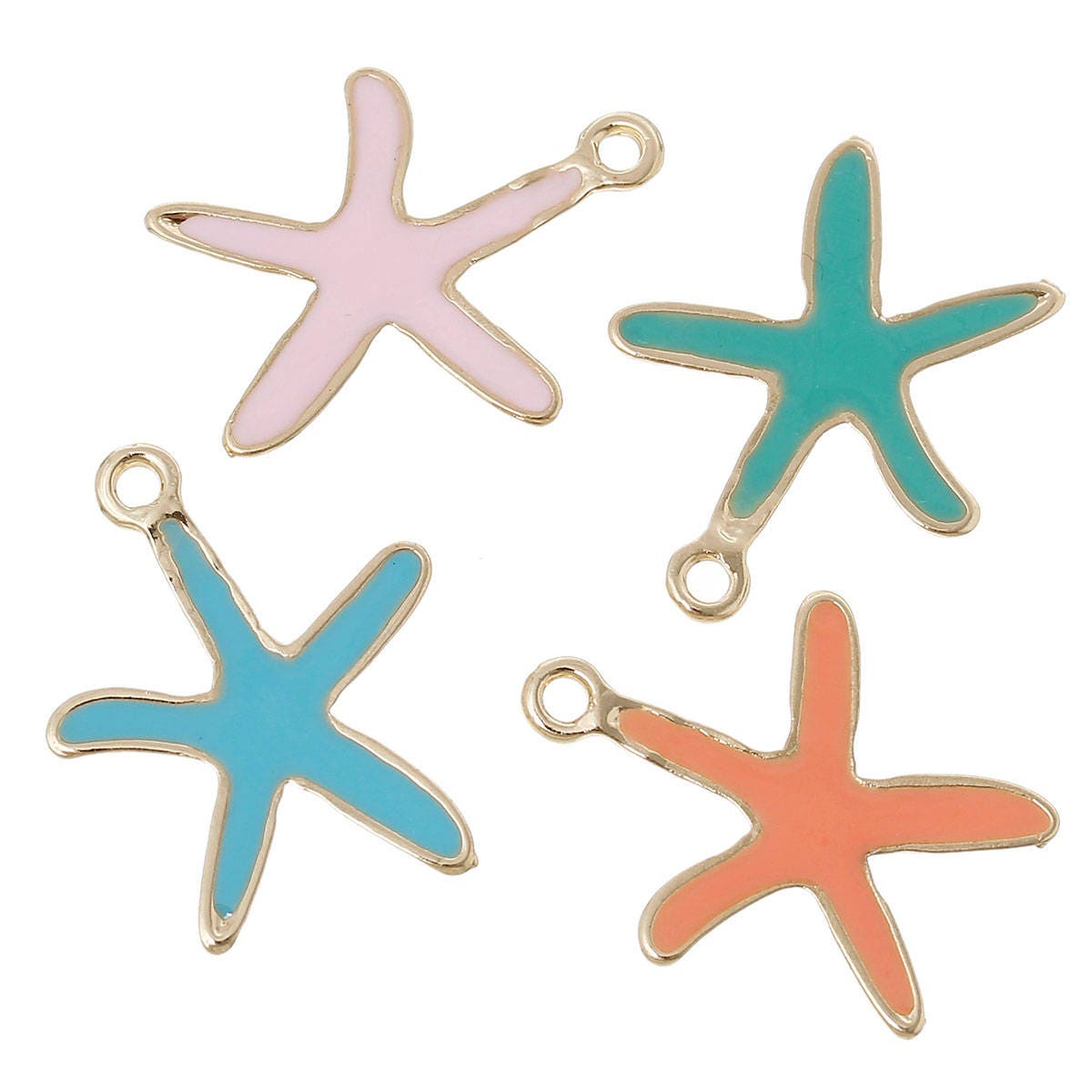 Starfish Charms | Starfish Pendants | Starfish jewelry | Ocean Charms | Ocean Jewelry | Mermaid Jewelry | Pack of 10 Charms